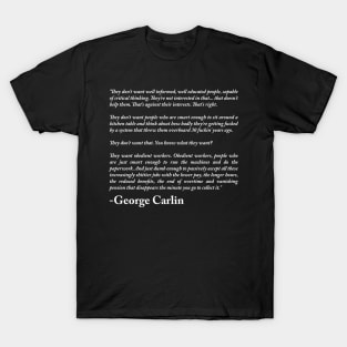 George Carlin Quote T-Shirt